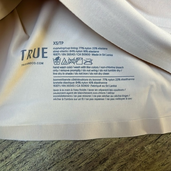 NWT True & Co True Body Triangle Adjustable Strap Bra Desert Nude Dulce Size XS - Picture 7 of 12